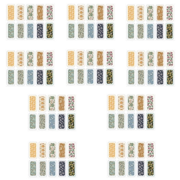 100Counts Flower Seal Sticker Adhesive Wrapping Label for Wedding Rectangular Label for Seal Envelope Card Packaging