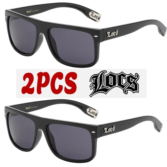 Locs 2 Pack Deal Hardcore Fashion Black Lowrider Designer Shades Sunglasses 91147
