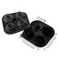 thumbnail image 3 of TIELUTT Ensemble de Couvertures en Silicone Rose 4 Compartiments Qualité Alimentaire Rond 6.8CM Facile à / Glace //Dessert Feuille de Caoutchouc Silicone pour Moulage en Résine Tapis en Silicone pour Artisanat Support de Gobelet pour Bijoux en Résine, 3 of 6
