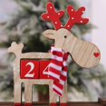 thumbnail image 1 of Calendario de Adviento de Navidad para niños, decoraciones de mesa de Interior de muñeco de nieve de viejo hombre pintado de madera, regalos de Año Nuevo 2020, 1 of 4