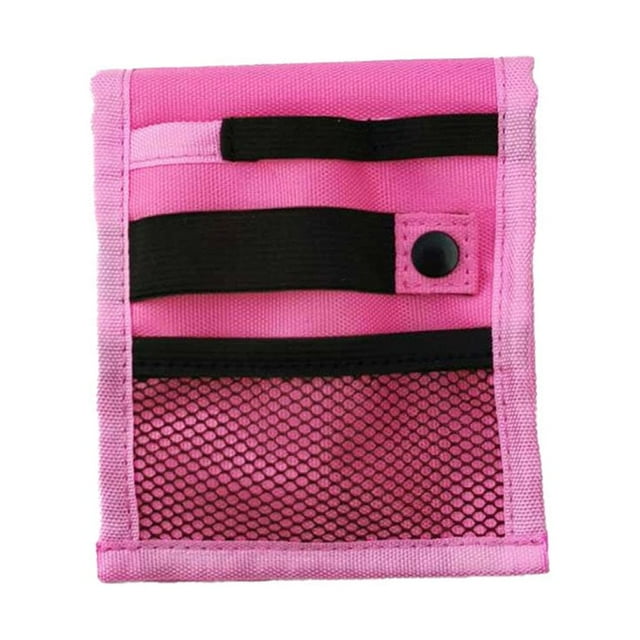ziyahi Multi-functional Pen Thermometer Pocket Oxford Cloth Nail Clippers Pouch Tool Storage Bag Accessory Nursing Students Pink