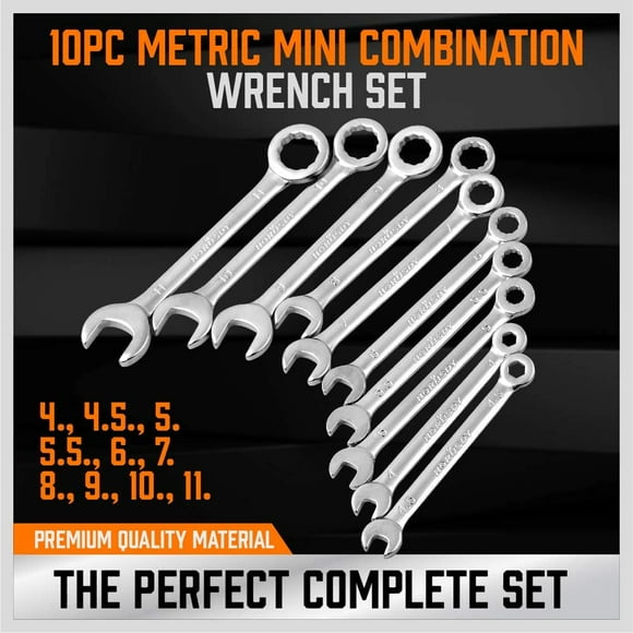 20-Piece Mini Wrench Set, Small Wrench Set, Metric and SAE Mini Combination Wrench Set