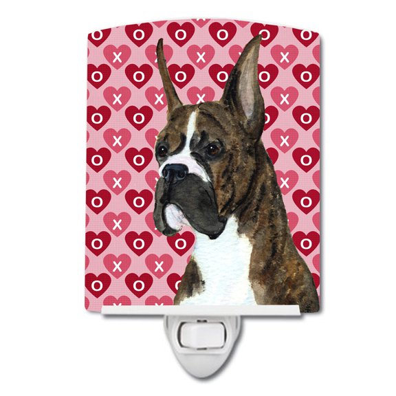 Boxer Hearts Love and Valentine's Day Ceramic Night Light