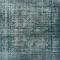 thumbnail image 1 of Ahgly Company Machine Washable Indoor Square Industrial Modern Blue Moss Green Area Rugs, 7' Square, 1 of 7