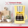 thumbnail image 4 of Cafetera Holstein Housewares compacta para 5 tazas color amarillo, 4 of 8