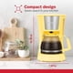 thumbnail image 4 of Cafetera Holstein Housewares compacta para 5 tazas color amarillo, 4 of 8