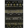 thumbnail image 5 of SAFAVIEH Tibetan Colton Abstract Shag Area Rug, Black/Green, 8' x 10', 5 of 5