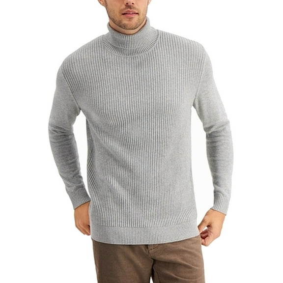 Club Room Mens Sweater Turtleneck Rib-Front Pullover