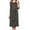 Medium Polka Black, variant on Women's Loose Fit Scoop Neck 3/4 Sleeve Polka Dot Patterned A-Line Midi Dress