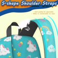 thumbnail image 5 of Unicorn and Cloud Blue Pattern 17" Waterproof Oxford School Backpacks for Teens, S-Shape Padded Straps, for School, Travel, Hiking, Camping, 5 of 5
