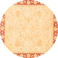 thumbnail image 1 of Ahgly Company Indoor Round Abstract Orange Modern Area Rugs, 7' Round, 1 of 4