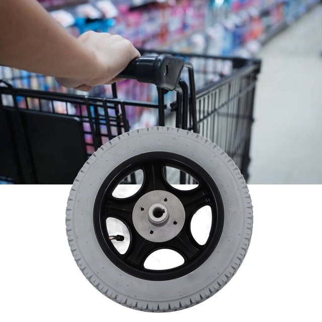 Inflatable Wheel, Large Bearing Capacity Standard Size Wheelchair Tire 320mm Outer Diameter Alloy Steel Hub Rustproof for Trolley