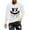 White, variant on WREESH Halloween Long Sleeve Tops Fashionable Men's Printed Top with Long Sleeved Round Neck and Smiling Face Printed Top/Shirtx Black
