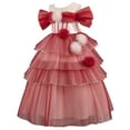 thumbnail image 4 of Floral Appliques Tulle Flower Girl Dresses for Wedding Lace Embroidery Girl's Ball Gown, 4 of 4
