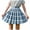 Blue, variant on asdoklhq Skirt for Women Plus Size,School Plaid Uniform Pleated High Waist Skirt Academic Style Skirt