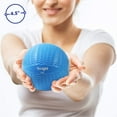 thumbnail image 2 of Yes4All 2lbs Soft Weighted Toning Ball Diamond Knurl Blue, 2 of 6
