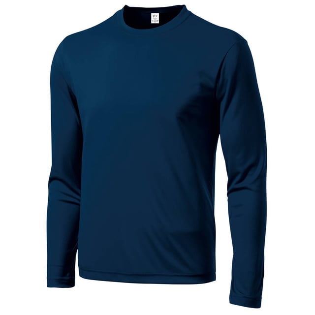 Gravity Threads Long-Sleeve Moisture-Wick Athletic Shirt - True Navy - 3XL