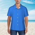 thumbnail image 2 of Balery Dodgerblue Camisas hawaianas de manga corta para hombre, camisas playeras de corte holgado, camisas de vacaciones con botones,Small, 2 of 7