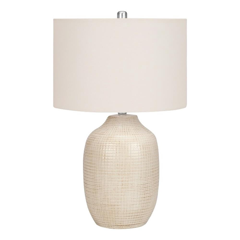 Lighting, 26"H, Table Lamp, Cream Ceramic, Ivory / Cream Shade, Contemporary