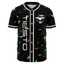 Tiesto Jersey Festival Clothing Festival DJ Merch Jersey Harajuku Thin button Baseball Uniform Men/Women Baseball Jersey For EDM Festivals Color4