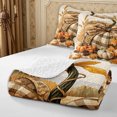 thumbnail image 4 of Erosebridal Plaid Pumpkin Bed Spread Queen 3pcs,Fall Harvest Queen Coverlet Set,Beige,1 Quilt and 2 Pillowcases, 4 of 7