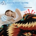 thumbnail image 3 of Boho Orange Teal Cooling Blanket,Lightweight Breathable Summer Throw Blanket with Double Sided Cold Effect,Southwestern Abstract Geometric Ethnic Picnic Blankets Bed Sheet for Hot Sleepers 30"x40", 3 of 8