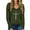 Army Green, variant on Women's Long Sleeve V-neck Cross Print Loose Casual T-shirt Top