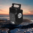 thumbnail image 6 of ICQOVD Solar Powered Bluetooth Speaker Flashlight Portable Outdoor Audio with LED Light for Camping, 6 of 8