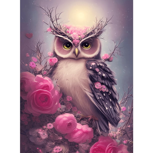 (B5895) Resina Diamante Serie Animal Búho Diamante 30*40CM
