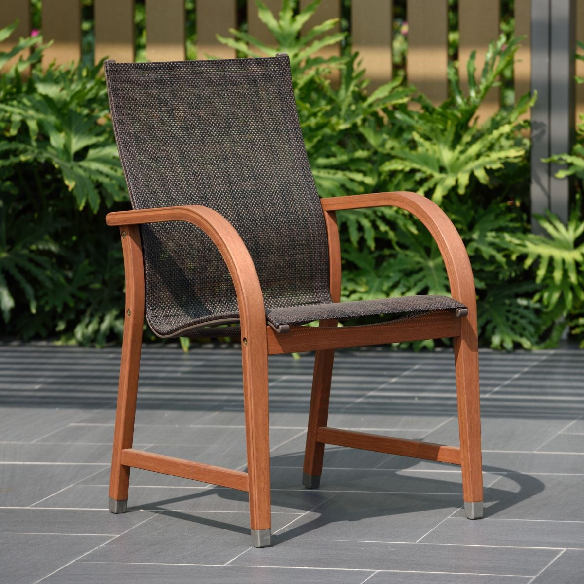 Amazonia Bahamas 7-Piece Rectangular Patio Dining Set, Eucalyptus Wood, Ideal for Outdoors and Indoors, Brown