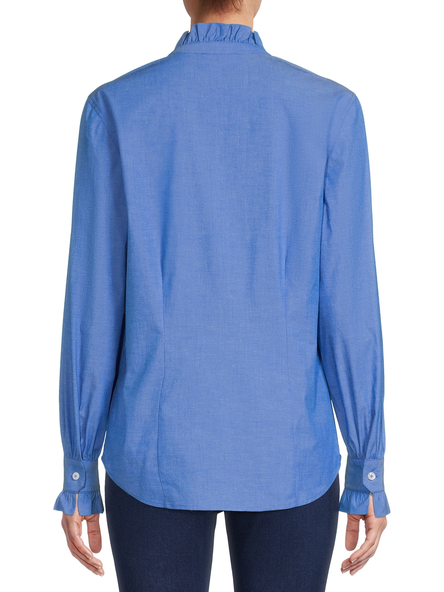 Blu White Blu Women's Ruffled Button-Front Shirt