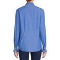 thumbnail image 3 of Blu White Blu Women's Ruffled Button-Front Shirt, 3 of 5