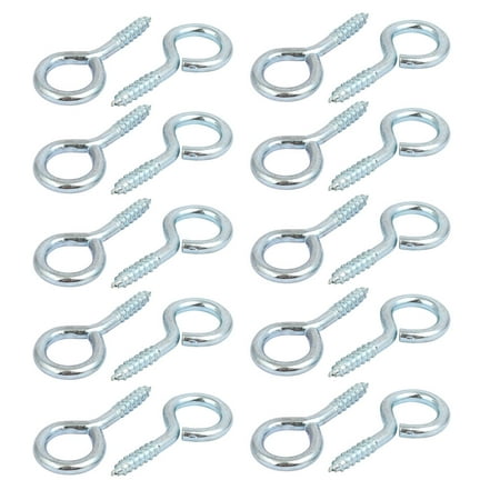Uxcell 10Pcs 8mm-12mm Grip Range Hollow-Wall Zinc Plated Eye Screw Hook Kit