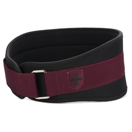 Harbinger Women s Nylon Weightlifting Belt with Flexible Ultralight Foam Core  5-Inch  Black/Merlot  Medium