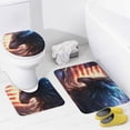 thumbnail image 4 of Animal Guardian America 4 Piece Shower Curtain Sets, with Non-Slip Rugs, Toilet Lid Cover And Bath Mat, for Bathroom Decor Set, 4 of 8