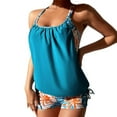 thumbnail image 1 of Traje de baño de dos piezas con tiras en la espalda y estampado conservador para mujer Traje de baño OAVQHLG3B Store  lin121212, 1 of 4