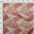 thumbnail image 2 of oneOone Cotton Poplin Twill Dark Rose Brown Fabric Triangle Geometric Quilting Supplies Print Sewing Fabric By The Yard 56 Inch Wide, 2 of 4