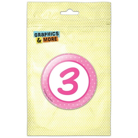 

Birthday Pink Dots 3 Refrigerator Button Magnet