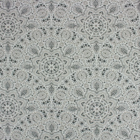 Better Homes & Gardens 100% Cotton Fan Medallion Grey, 2 Yard Precut Fabric