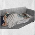 thumbnail image 6 of Jersey City Soft Flannel Fleece Throw Blanket, New Jersey Skyline with Big American Town Buildings with Bridge Urban Print, Cozy Plush for Indoor and Outdoor Use, 50" x 60", Multicolor, by Ambesonne, 6 of 6