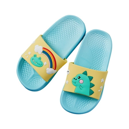 

Binmer Toddler Dinosaur Slide Sandals Anti-Slip Beach Water Shoes Pool Home Slippers