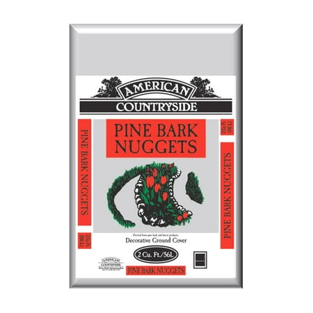 American Countryside 2 Cu. ft Brown Pine Bark Nugget Mulch