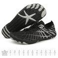 thumbnail image 2 of Zapatos Agua Descalzos Aqua Socks Playa para Hombre Mujer (40) Negro Plata, 2 of 9