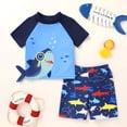 thumbnail image 5 of Younger Tree Toddler Baby Boy Swimsuit Set Cartoon Short Sleeve Top Shorts Two Pieces Bathing Suit Swimwear Outfit for 3-4T, 5 of 9