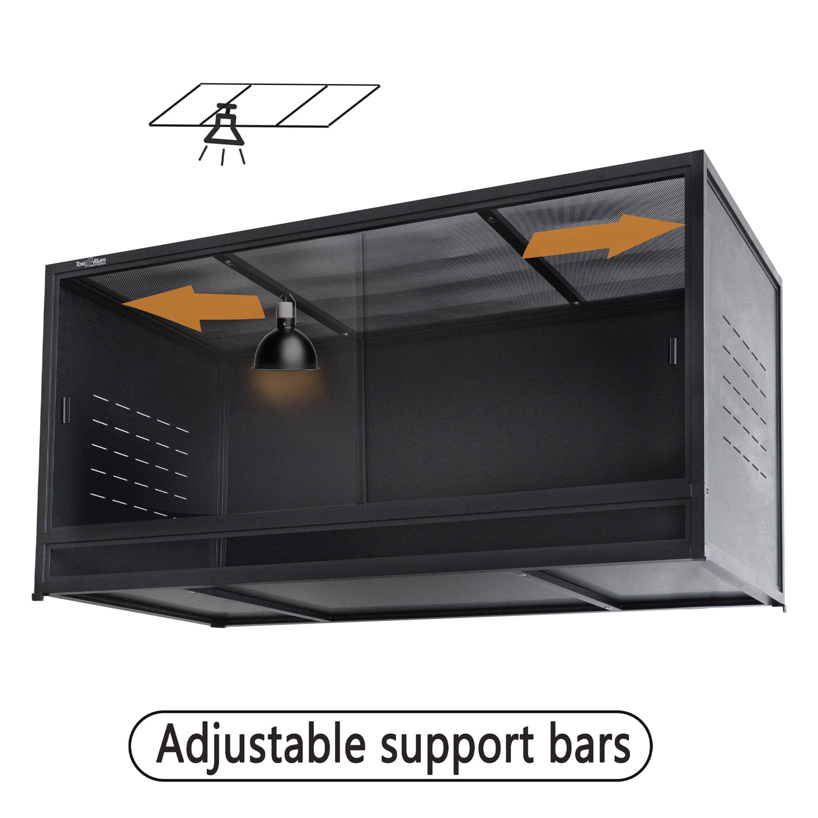 ToxiRium 4-Pack Reptile Tanks, Stackable Enclosures for Bearded Dragon, Ball Python, and Snakes with Front Opening & Lock