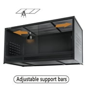 2-Tier 40x16x16 PVC Reptile Enclosure System, 2-Pack Stackable Habitats with Sliding Glass Doors for Geckos and Small Reptiles