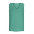 thumbnail image 6 of Luxalzxs Tank Top Girls Summer Casual V Neck Sleeveless Tee Shirt Basic Trendy Beach Vacation Outfits Plain Shirts 5-15 Years, 6 of 8