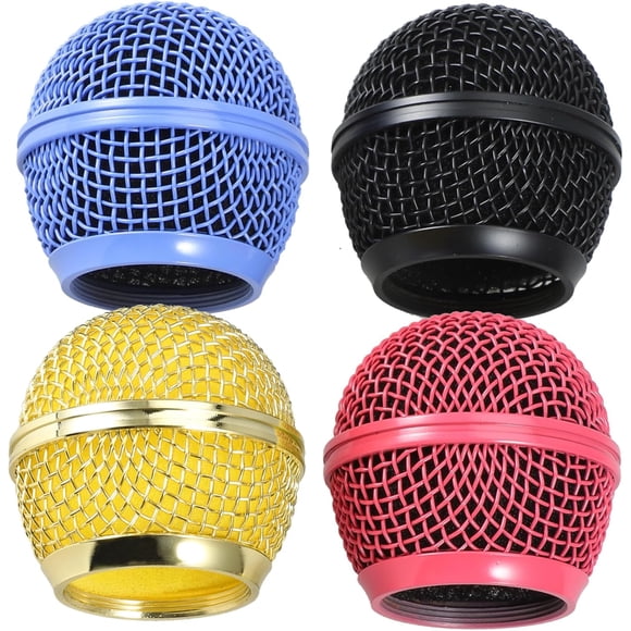 Rejilla Metálica Para Micrófono 4 Piezas Cubierta De Malla De 1.96 Pulgadas Compatible Con Micrófono Con Cable E Inalámbrico Para Grabación Y Actuación