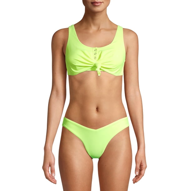 No Boundaries No Boundaries Juniors' Henley Swimsuit Top Walmart