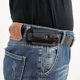 thumbnail image 3 of HNYG Leather Knife Sheath for Belt, Horizontal Carry Pocket Knife Holder, EDC Belt Pocket Organizer for Men, Knife Holster for Pocket Folding Knife, Black, 4.9" x 2.6", 3 of 7